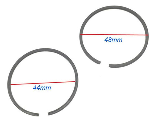 . 4 Anillos De Pistón De 47 Mm For 80 Cc Y 2 Tiempos
