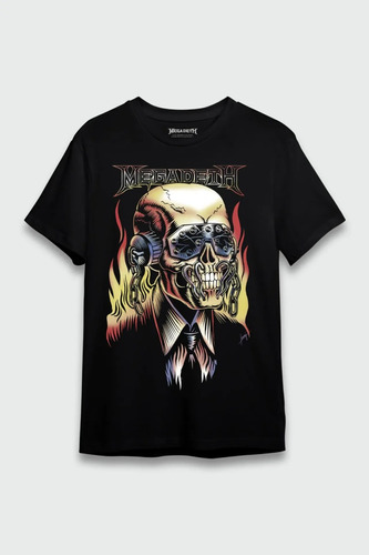Camiseta - Megadeth Flaming - Banda Rock