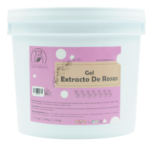 Gel De Extracto De Rosas Hidratante 4 Kilos