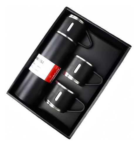 Termo De Acero Inoxidable 500ml Con Vasos Integrados Portáti