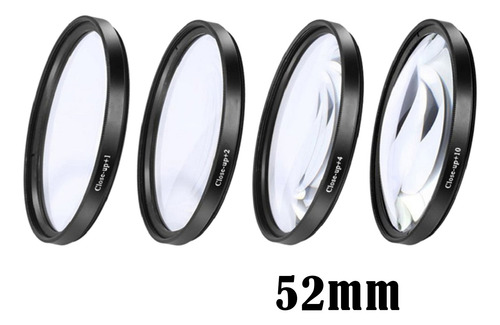 Kit De Filtros De +1 +2 +4 +10 Juego De Lentes Para 52 Mm