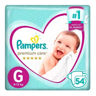 Pañales Pampers Premium Care Talla G 54 Unidades