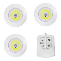 Comprar Set 3 Luz Led Inalambricas Control Remoto Timer Dimer