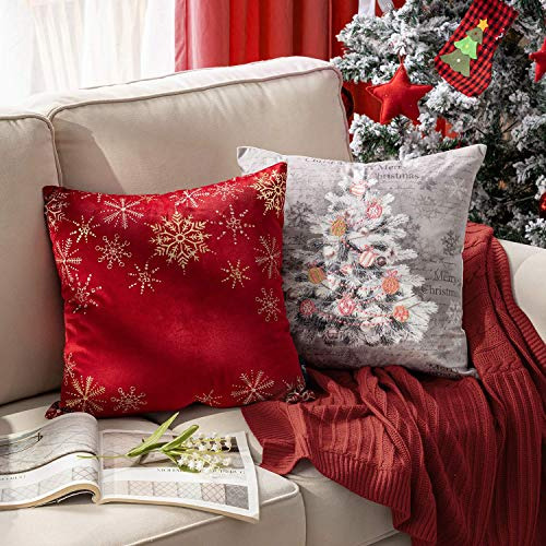 Juego De 4 Fundas De Almohada Decorativas Navidad