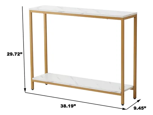 Loglus Mesa Consola Para Entrada, Sofa De Mdf De Marmol Sint