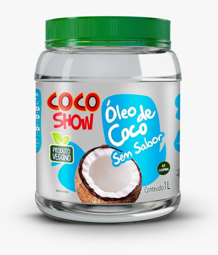 Óleo De Coco Sem Sabor 1 Litro - Coco Show - Copra