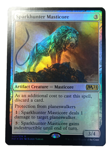 Carta Magic Sparkhunter Masticore (foil) [m21] Mtg Artifact