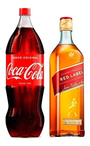 Whisky Johnnie Walker Red 75cl + Coca-cola 2.25lts Regalo!