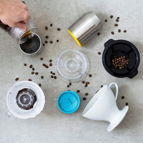 Suporte acrílico drip assist hario v60 02 espalha água uniformemente sobre o café