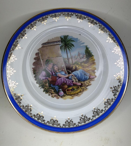 Plato De Porcelana Mz Czechoslovakia Con Dibujo Central De C