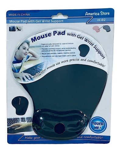 Pad Mouse Con Soporte De Muñeca Gel Ergonómico  H-02