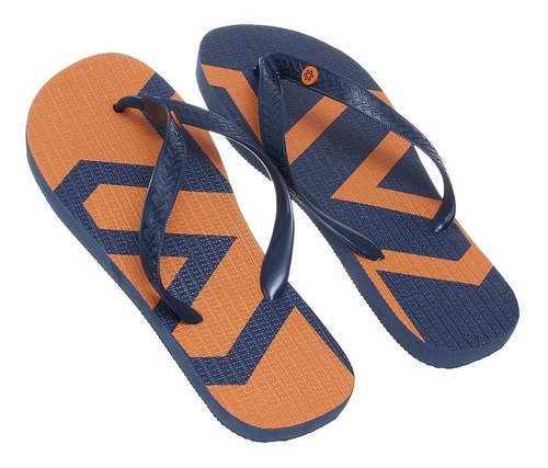 Imagem 1 de 2 de Chinelo Masculino Laranja Estampado Tuff 28130