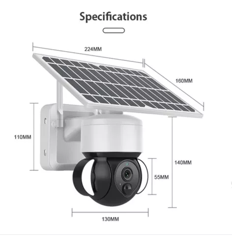 Cámara Vigilancia Ptz Inalámbrica Solar 4g Full Hd Exterior