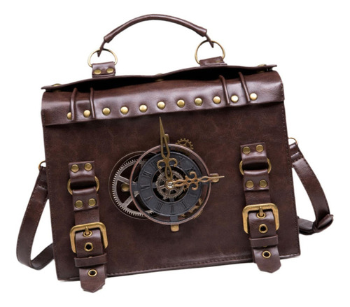 Hx Bolso Bandolera Steampunk Con Correa Ajustable Y Gran