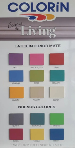Colorin Living Interior Mate X 1 Lt Colores 