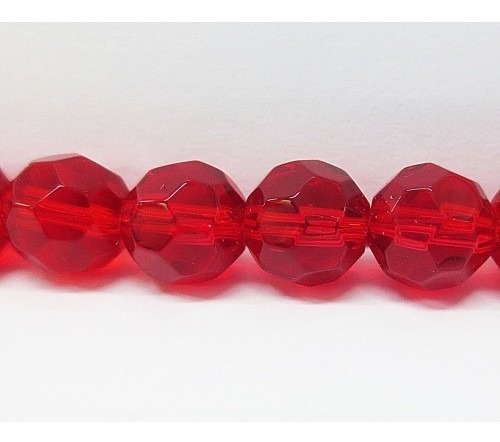 200 Contas De Cristal Vidro Vermelho 8mm Umbanda Candomblé