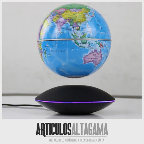 Imagen 2 de 8 de Lampara Led Globo Terraqueo Flotante Mundo Levitador 3d
