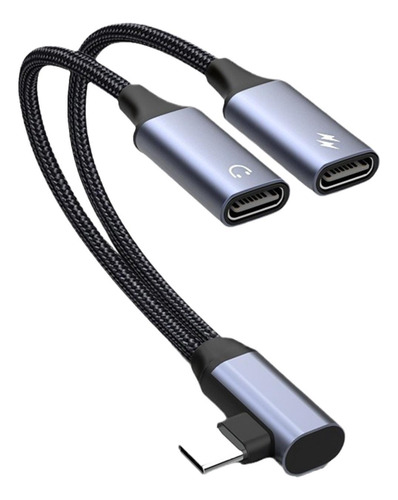 Divisor Tipo C Divisor Usb C Adaptador Doble Para Auriculare