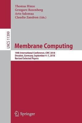 Membrane Computing - Thomas Hinze (paperback)