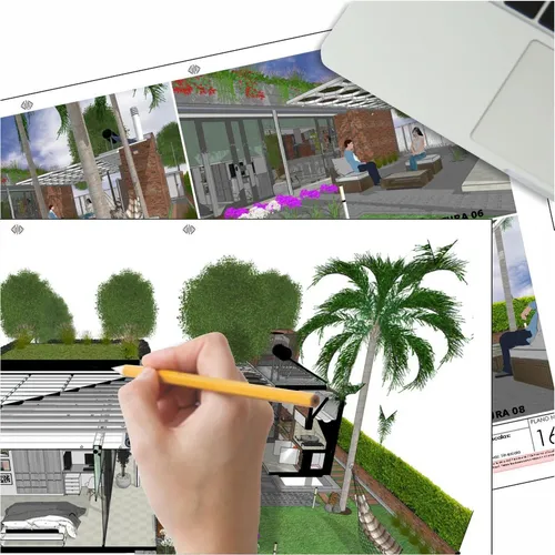 Plano De Casa Moderna Rústica Medidas Diseño Color 82m2