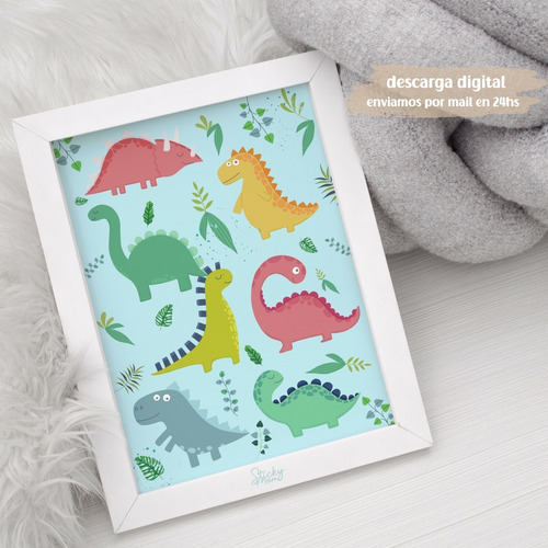 Laminas Imprimibles Infantil X3 Abecedario Dinosaurios 123