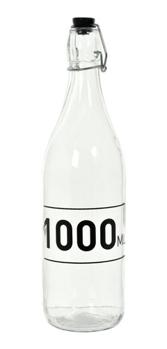 Botella De Vidrio Con Tapa Refrescante 32 Cm