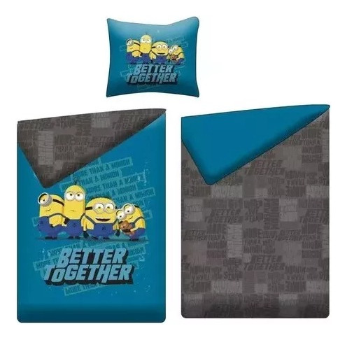 Cobertor Cubrecama Quilt Reversible 1.5 Plazas Verano Niños