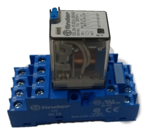 Relay Relé Encapsulado 24vdc 14 Pines Con Base Finder