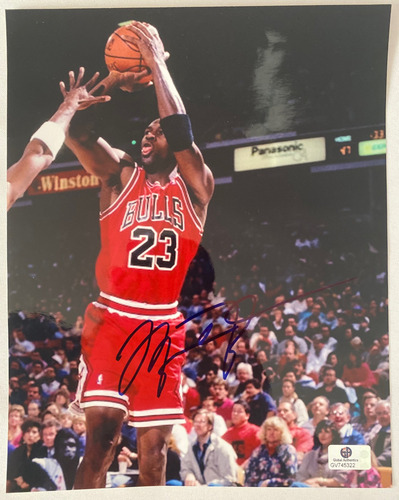 Autografo Michael Jordan Foto Autografiada Certificado G. A. (Usado)