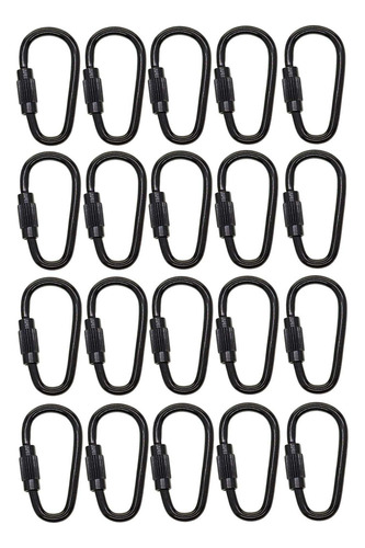 20 Piezas Pequeño Mosquetón De Bloqueo Anillos D Mini
