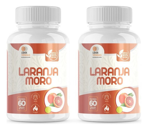 Morosil Laranja Moro 500mg 60 Cápsulas Kit Com 2 Potes Sabor Neutro