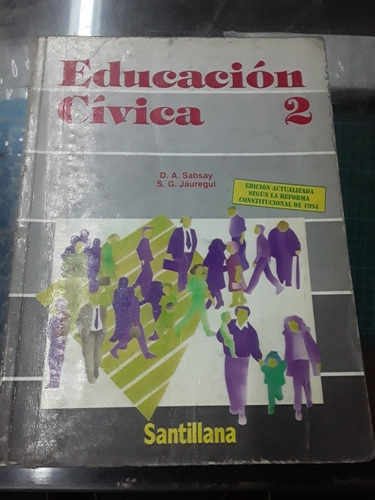 Educación Cívica 2 Primer Edición Santillana Sabsay