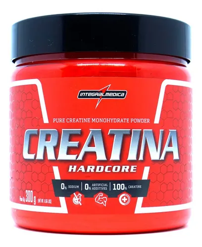 Creatina Hardcore em Pó 100% Pura Integralmedica Sem Sabor 300g