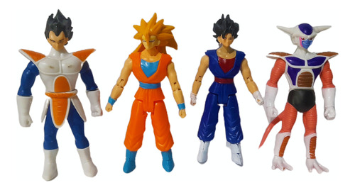 Colección Figuras Dragon Ball X 4 Goku Frezer Juguetes Niños