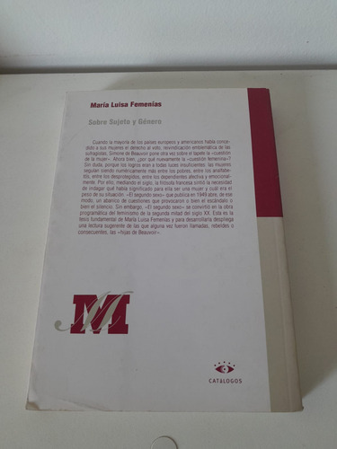 Sobre Sujeto Y Genero Femenias Desde Beauvoir A Butler (Usado)