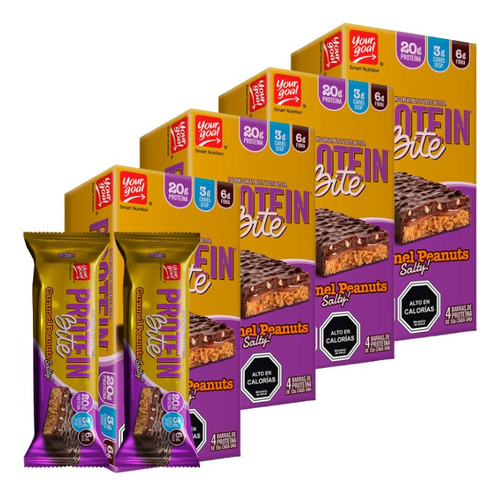 3 Cajas Proteinas Bite 18 Protein Bar Your Goal Envío Gratis