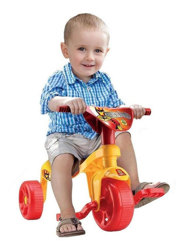 Velocípede Infantil Heróis Implacáveis Triciclo - Samba Toys Cor Amarelo