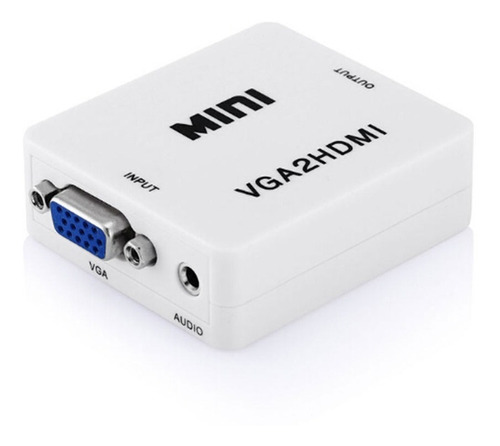 Convertidor Adaptador Vga A Hdmi-compatible + Audio 1080p