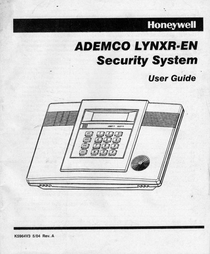 Manual    Ademco Lynxr-en   Security System   ( User Guide )