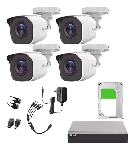 Hilook Kit de  4 Cámaras de Seguridad Exterior HL24LQ-PLUS-SC+2TB TurboHD 1080p CCTV