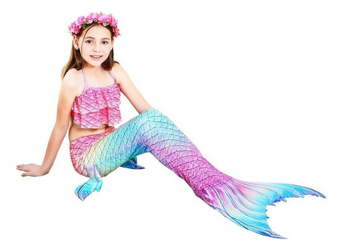 Cosplay De Cola De Sirena Con Monoaleta, Disfraz Para Niñas