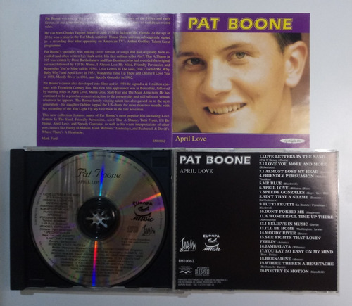 Pat Boone Cd Nac Usado Spotlight On Pat Boone April Love ´94