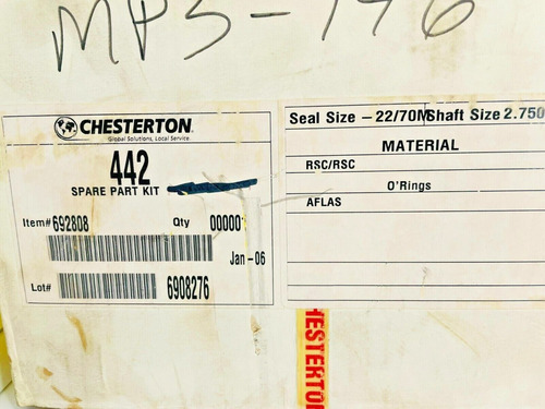 Chesterton 442 Spare Part Kit 692808 Seal Size 22/70 Sha Bbt