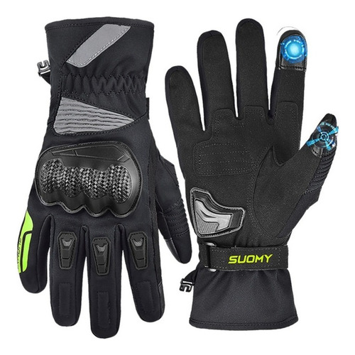 Guantes Impermeables De Motocicleta Para Invierno/frío 1 Par Color Negro Talla M