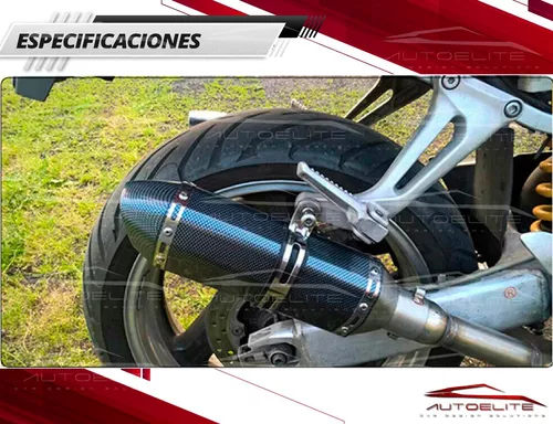 Escape Deportivo Moto Doble Salida Fibra De Carbono Universa