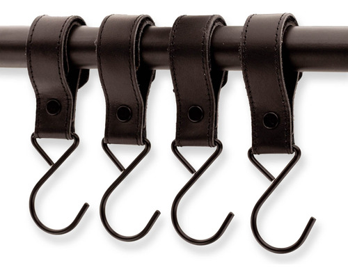 Ganchos Para Cochecito De Cuero Brute Strength - Negro 4x -