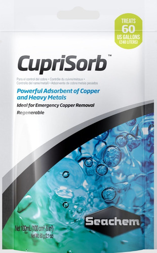 Imagen 1 de 2 de Seachem Cuprisorb 100ml Absorbe Cobre Metales Pesados