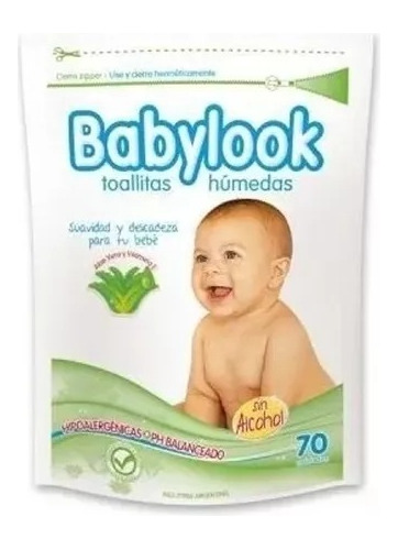 Toallitas Humedas Bebe Aloe Vera Babylook 70 U.