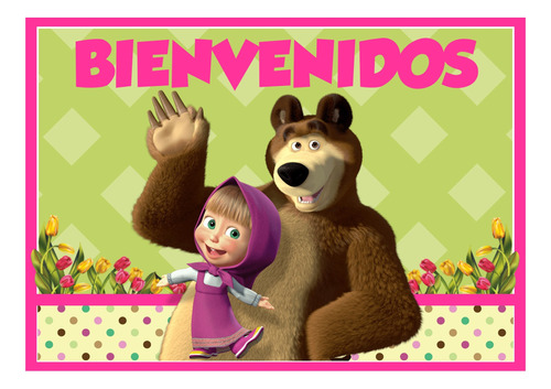 Kit Imprimible Masha Y El Oso Editable Deco Y Candy