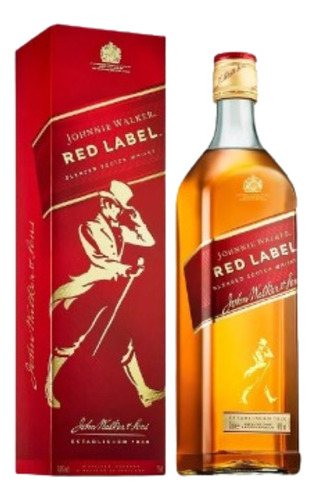 Whisky Johnnie Walker Red Label X 1 Litro Con Estuche